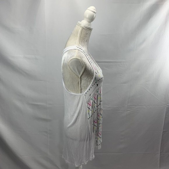 Lightweight Semi Sheer Hi-low Hem Tribal Tank Top Kirra Stretchy Arrows Medium - Picture 7 of 7